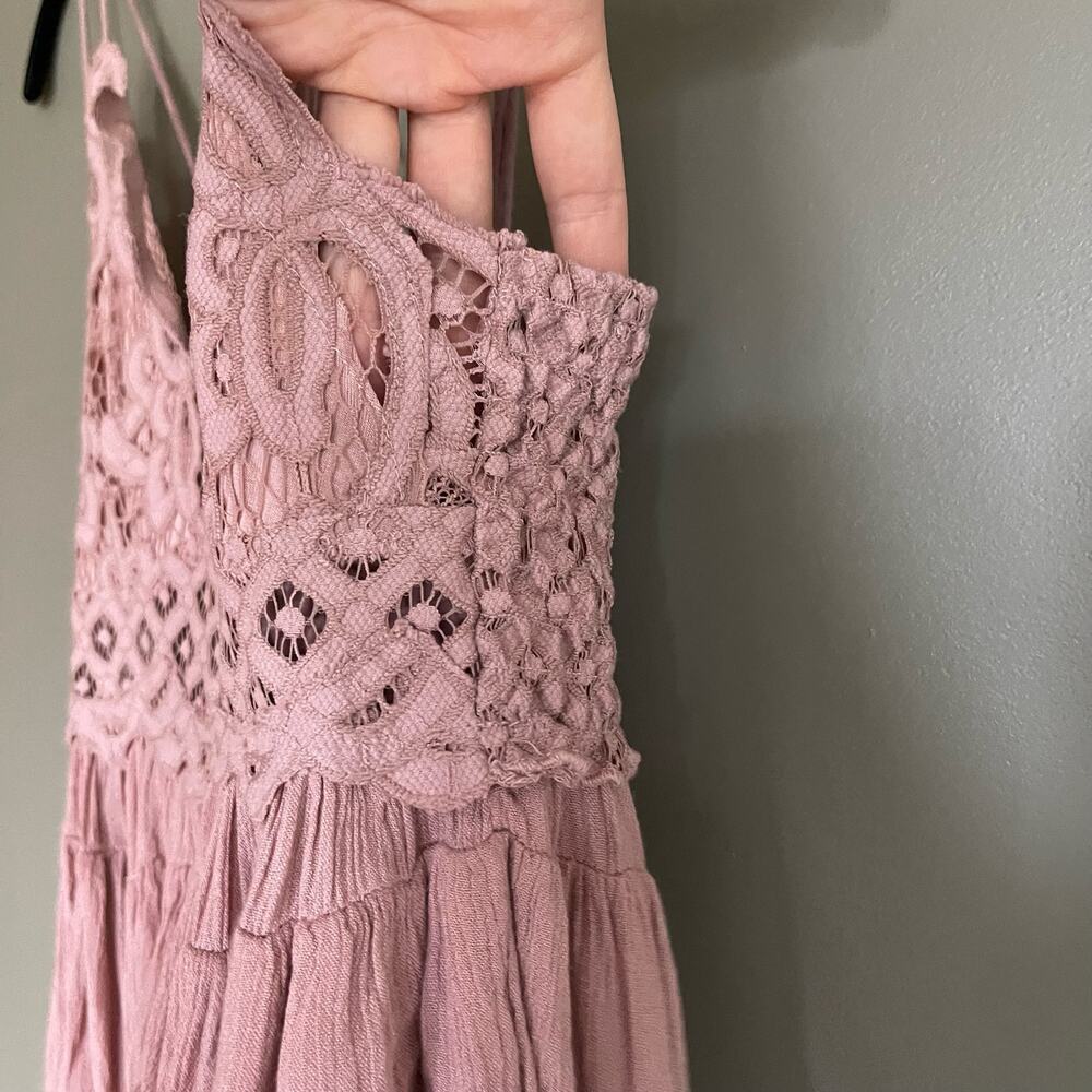 Free People Pink Lace Peplum Blouse - Picture 12 of 16